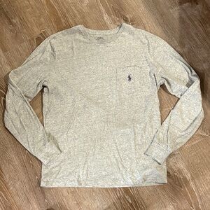 Polo Ralph Lauren Men’s Light Gray Long Sleeve Tee